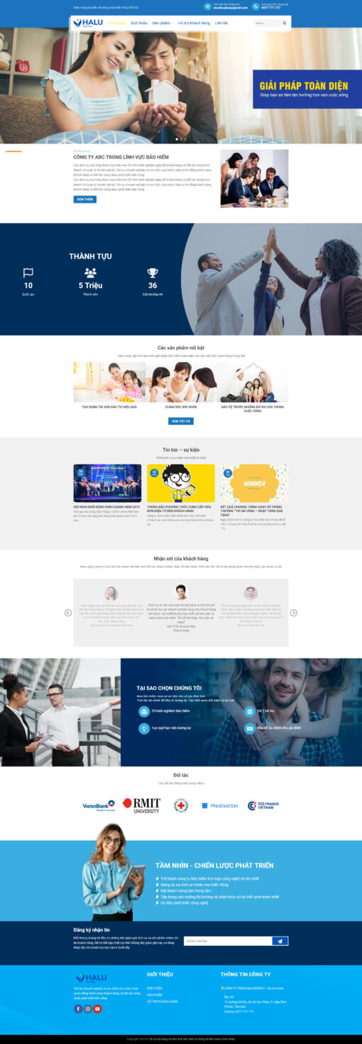 Theme WordPress Bán Bảo Hiểm 3