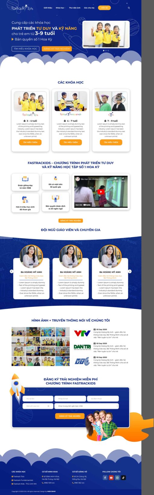 Theme Wordpress trường học edukid